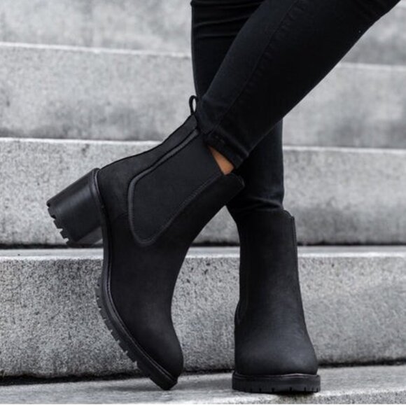 Thursday Boot Company Shoes - Thursday Knockout Black Matte Leather Boots Chelsea Rubber Lug Sole Moto Size 9